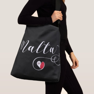 Maltese Flag Heart, Malta Crossbody Bag