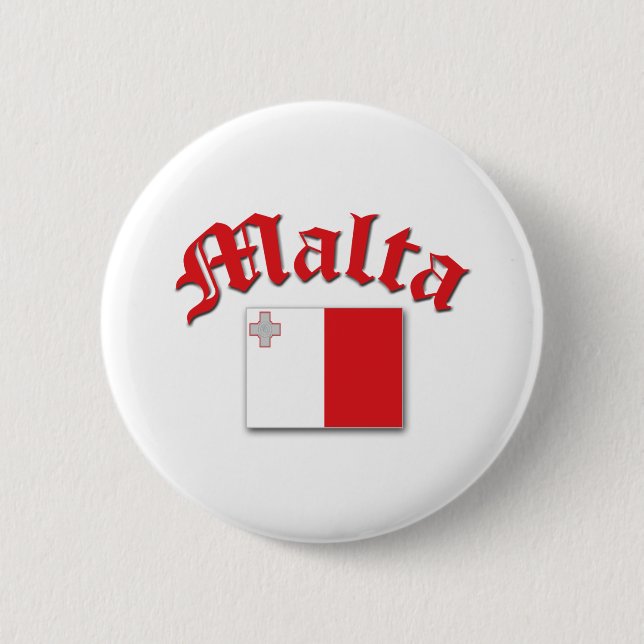 Maltese Flag Pinback Button (Front)