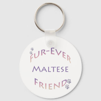 Maltese Furever Keychain