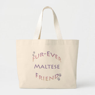 Maltese Furever Large Tote Bag
