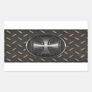 Maltese Gridiron Rectangular Sticker