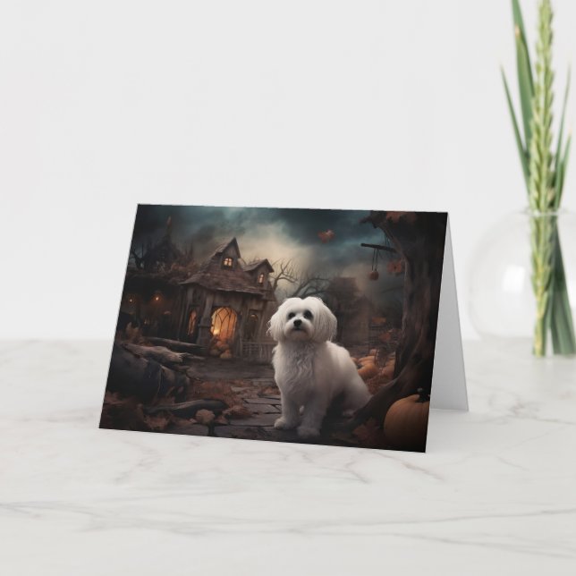Maltese Halloween Scary Card (Front)