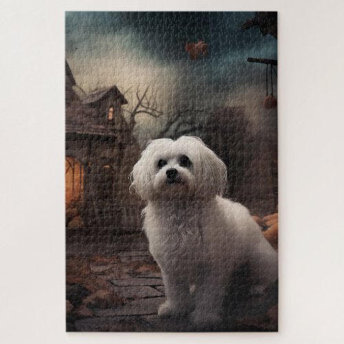 Maltese Halloween Scary Jigsaw Puzzle