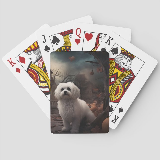 Maltese Halloween Scary Poker Cards (Back)