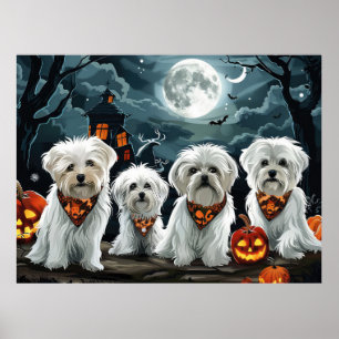 Maltese Halloween Spooky Poster