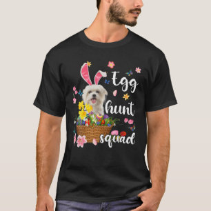 Maltese Happy Easter Day Easter Colorful Egg Hunt T-Shirt