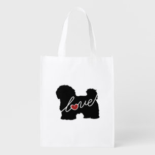 Maltese / Havanese Love Grocery Bag