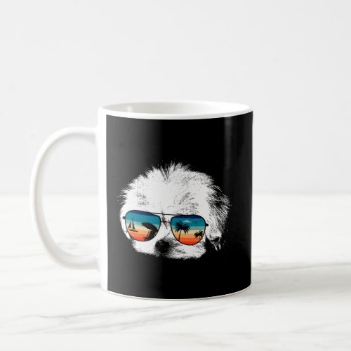 Maltese Hoodies With Glasses Sunglasses Retro Styl Coffee Mug