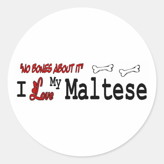 Maltese (I Love) Sticker (Front)