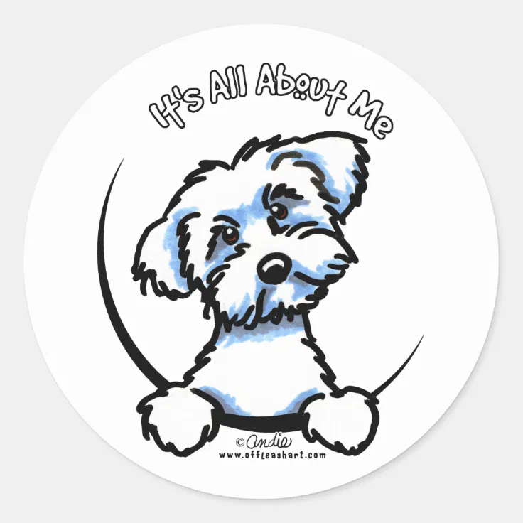 Maltese Its All About Me Classic Round Sticker | Zazzle