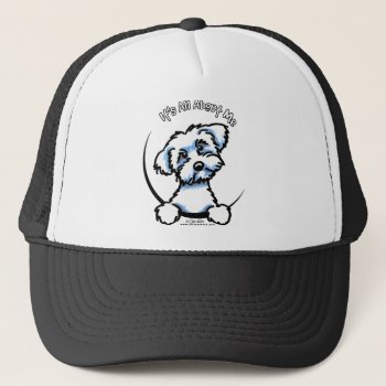 Maltese Its All About Me Trucker Hat by offleashart at Zazzle