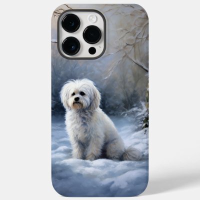 Maltese Let It Snow Christmas Case-Mate iPhone 14 Pro Max Case
