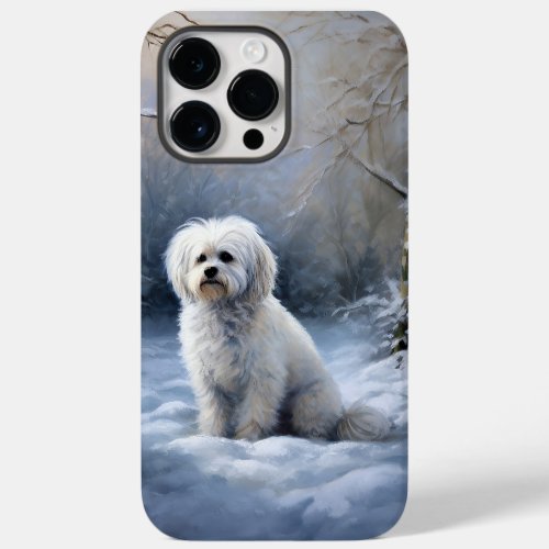 Maltese Let It Snow Christmas Case_Mate iPhone 14 Pro Max Case
