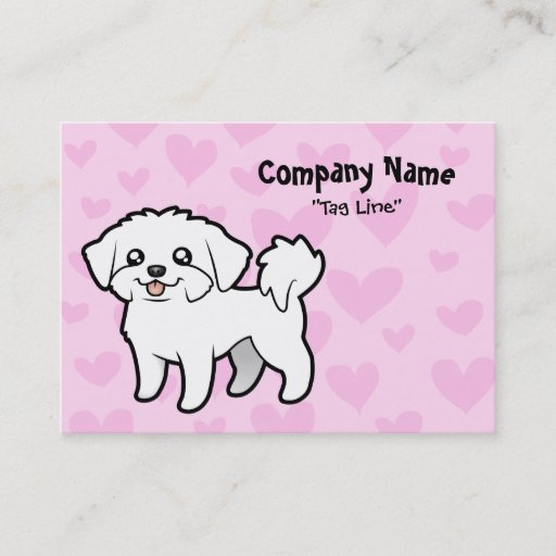 Customizable Maltese Love (puppy cut) Business Cards