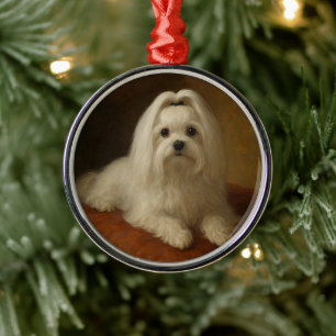 Maltese Metal Ornament