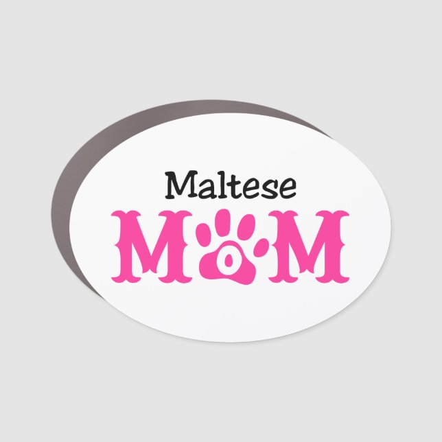 Maltese Mom Car Magnet (Front)