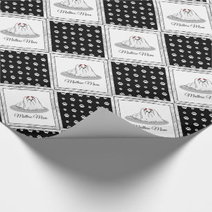 Maltese Mom - Cute Dog Breed Mom Dog Mom Wrapping Paper
