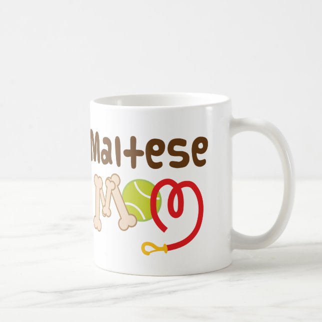 Maltese Mom (Dog Breed) Gift Coffee Mug (Right)