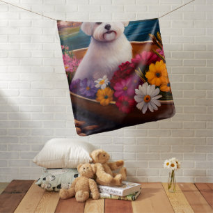 Maltese on a Paddle: A Scenic Adventure Baby Blanket