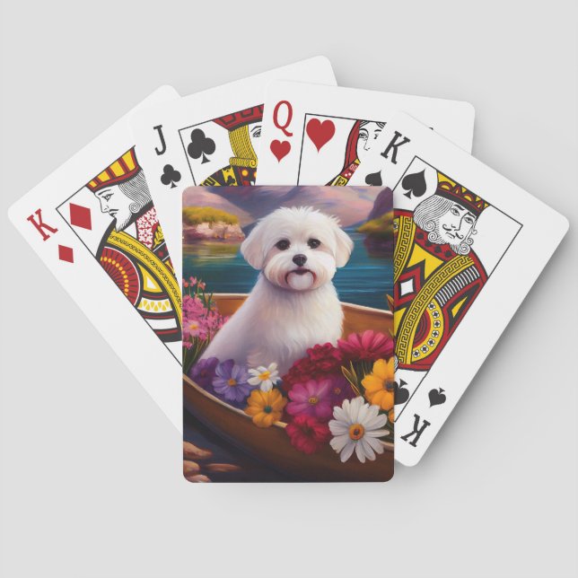Maltese on a Paddle: A Scenic Adventure Poker Cards (Back)