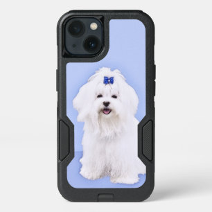 Maltese Painting - Cute Original Dog Art iPhone 13 Case