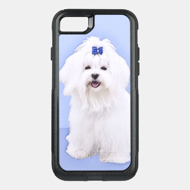 Maltese Painting - Cute Original Dog Art Otterbox iPhone Case (Back)