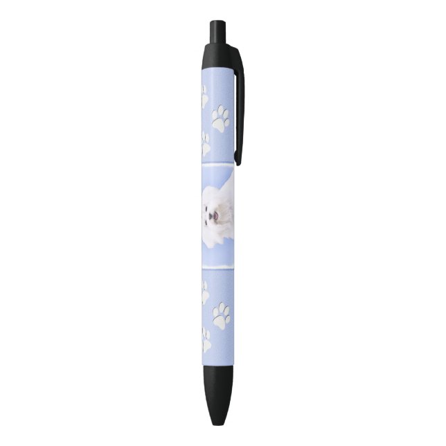 Maltese Painting - Cute Original Dog Art Pen (Bottom (Vertical))