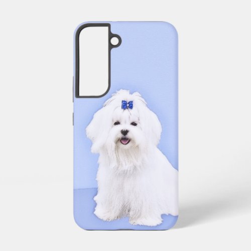 Maltese Painting _ Cute Original Dog Art Samsung Galaxy S22 Case