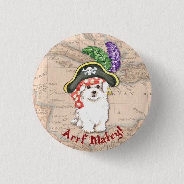 Maltese Pirate Button (Front)