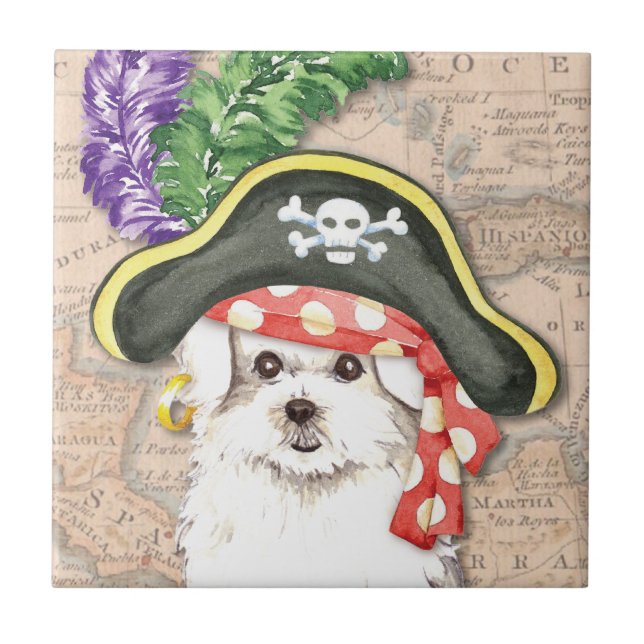 Maltese Pirate Ceramic Tile (Front)