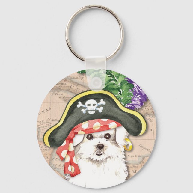 Maltese Pirate Keychain (Front)