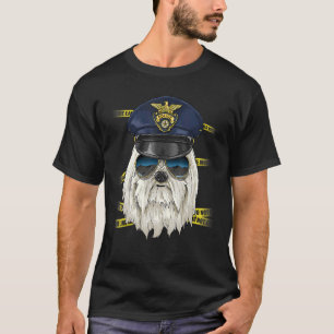Maltese Police Officer Crime Scene K9 Maltese Cop T-Shirt