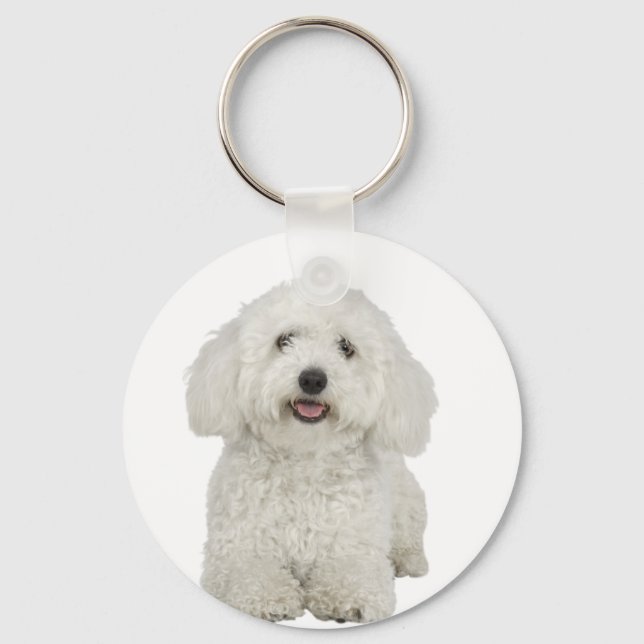 Maltese Portrait Keychain (Front)