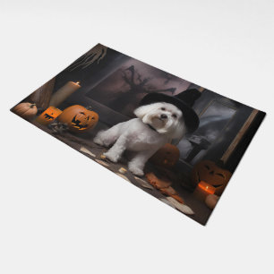 Maltese Pumpkins Halloween Scary Doormat