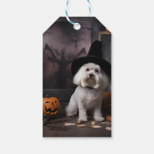 Maltese Pumpkins Halloween Scary Gift Tags