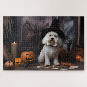 Maltese Pumpkins Halloween Scary Jigsaw Puzzle
