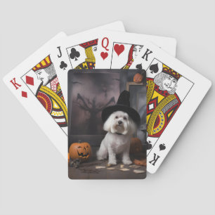 Maltese Pumpkins Halloween Scary Poker Cards