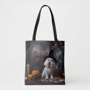 Maltese Pumpkins Halloween Scary Tote Bag