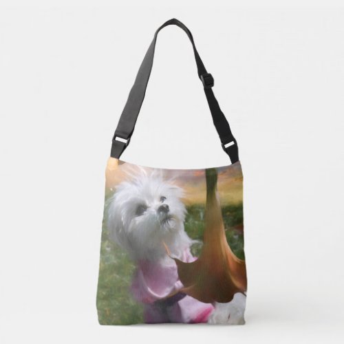 Maltese Puppy Dancer THE TRUMPET SONG Crossbody Bag