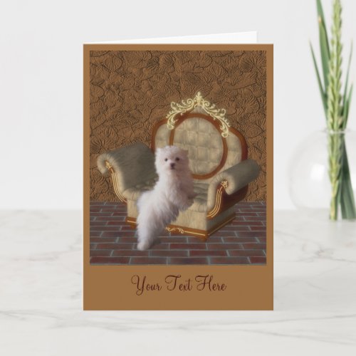 Maltese Puppy Dog Art Photo Card