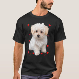 Maltese Puppy Hearts T-Shirt