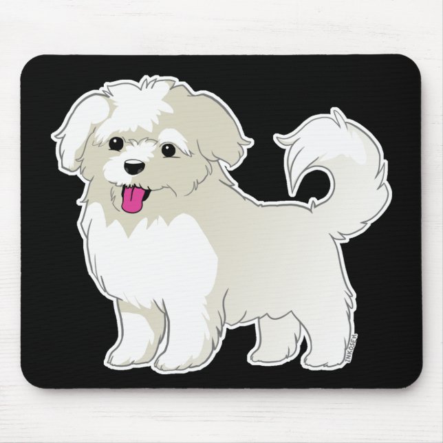 Maltese Puppy Mouse Pad (Front)