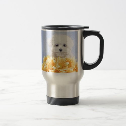 Maltese puppy travel mug