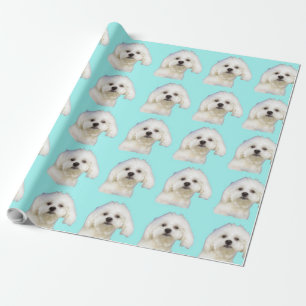 Maltese puppy wrapping paper