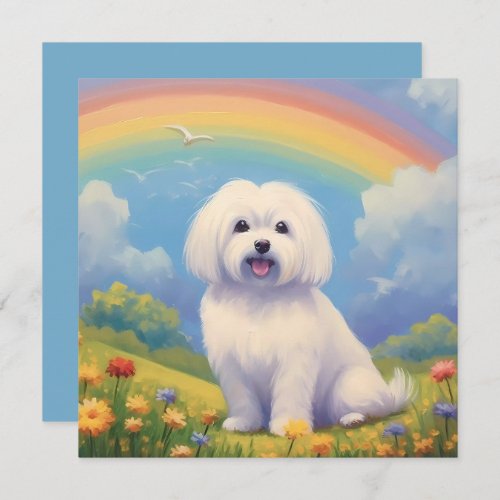 Maltese Rainbow Bridge Memorial Custom Dog Name