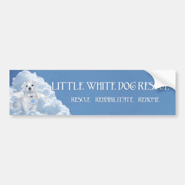Maltese Rescue Angel Bumper Sticker (Front)