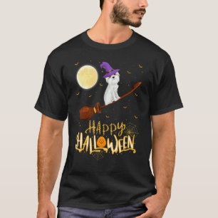 Maltese Ride Witch Shotgun Maltese Dog Halloween T-Shirt