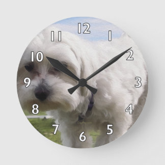 Maltese Round Clock