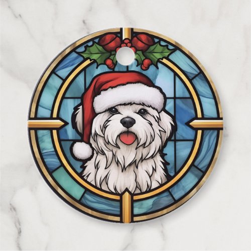 Maltese Stained Glass Christmas Favor Tags