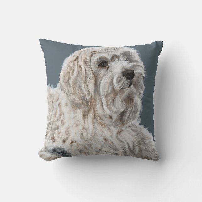 Maltese Throw Pillow (Front)